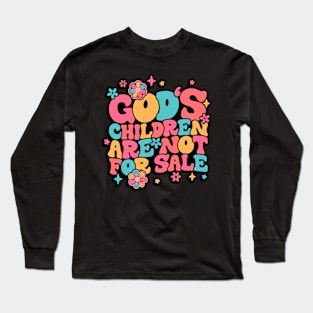 Jesus Christ Gods Children Are Not For Sale Christian Faith Long Sleeve T-Shirt